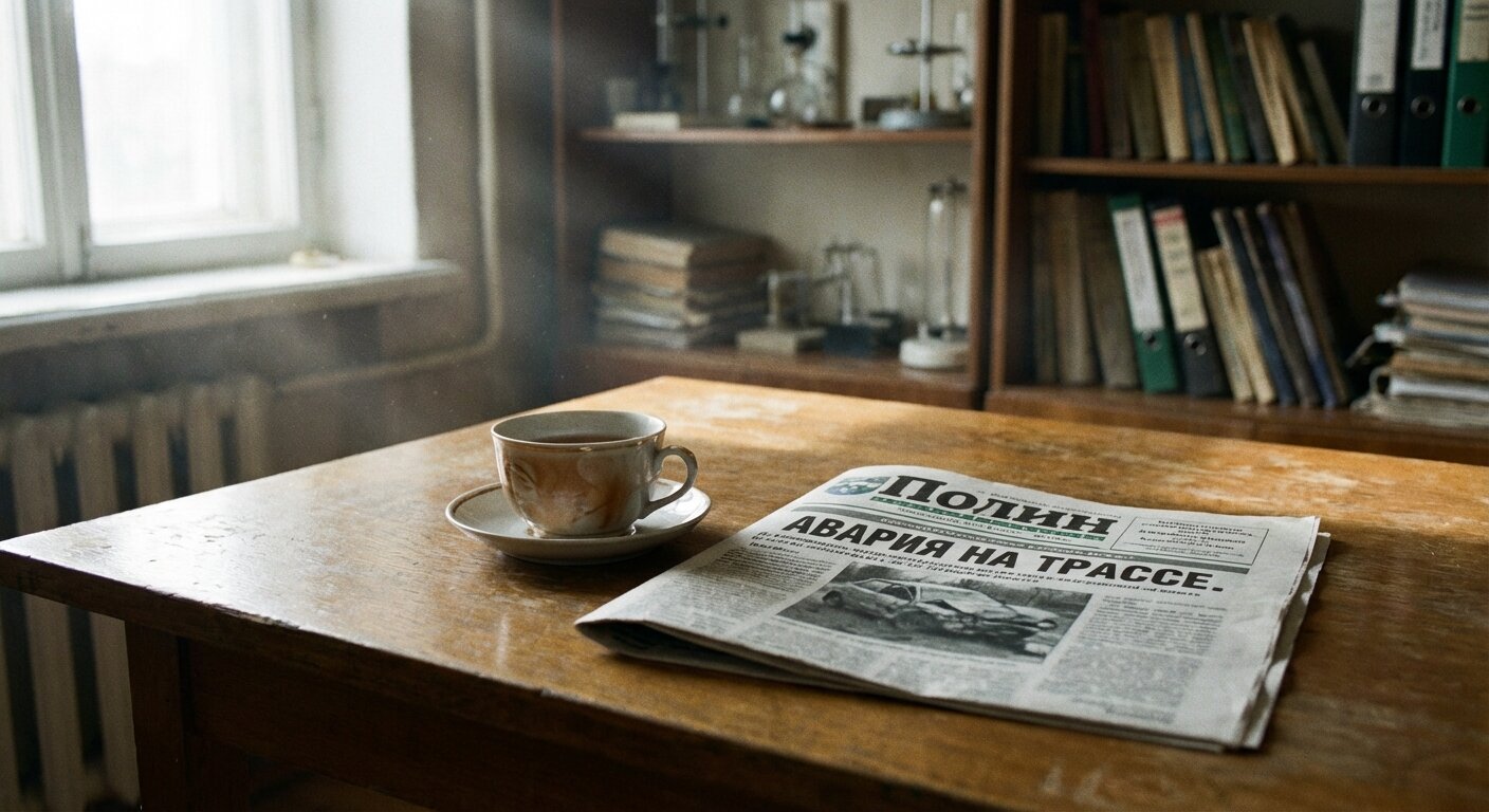 Newspaper clipping about vehicle incident